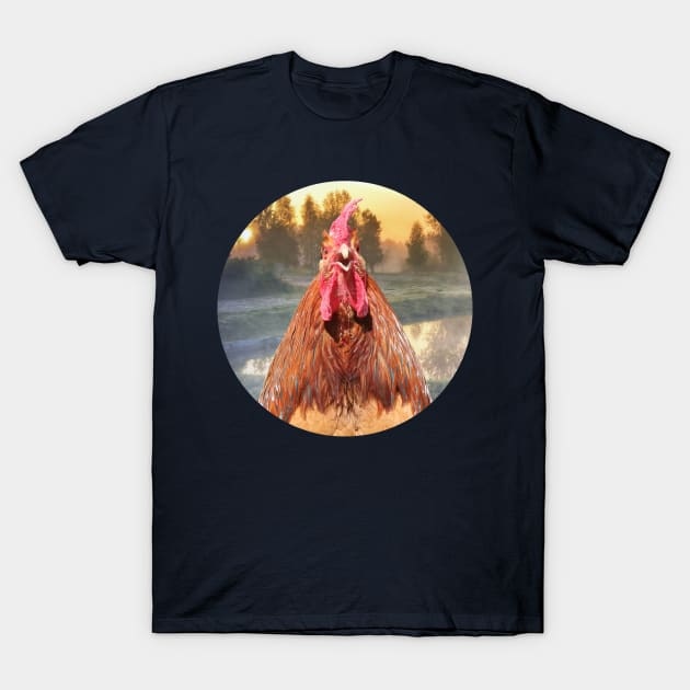 Rise and Shine - Whimsical rooster series #1 T-Shirt by WesternExposure